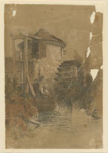 特伦特河畔斯托克-布森米尔：着色版画，1839年 作者 不明
