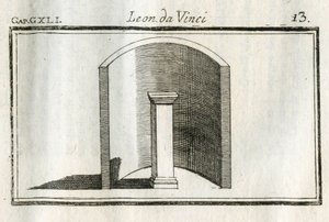 Studies on gli sfondi, ombre e luci. “” Conviene aver le parti alluminate nei campi oscuri, e le parti oscure nei campi chiari, siccome per la figura viene dimostrato.”” Engraving from “” Treat de la peinture””” by Leonardo da Vinci (Leonard de Vinci) (145 作者 不明