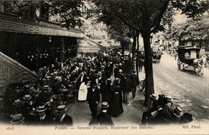 Taverne Pousset，巴黎意大利人大道 作者 未知艺术家