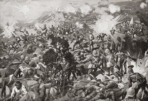 第二次布尔战争期间，1900年1月23日至24日，南非纳塔尔省图格拉河的斯皮恩考普战役。 作者 不明