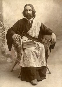 神医施拉德，德克萨斯州坦普尔，约1888年（黑白照片）。 作者 不明