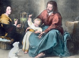 神圣家族与小鸟 作者 未知艺术家