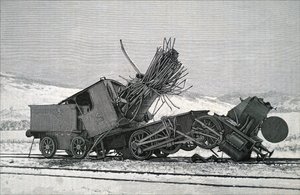 一场重大火车事故的后果。 作者 不明