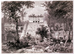 城堡：墨西哥尤卡坦半岛图卢姆的玛雅城堡遗址 作者 未知艺术家