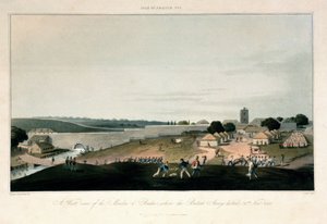 法兰西岛（毛里求斯），Pondre 磨坊西景，1810 年 11 月 30 日英军仍驻扎在此。彩色蚀刻版画 作者 未知艺术家