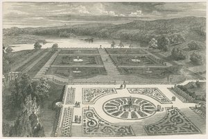 特伦瑟姆花园（Trentham Gardens）：木刻版画，[[19分] 作者 不明