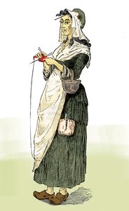 Tricoteuse, or knitting woman 作者 未知艺术家