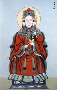 慈爱的郑娘娘，促进孩子出生的女神。1911-1920（雕刻） 作者 未知艺术家