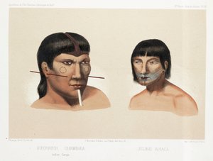 两个南美印第安人，c 1843-1847 作者 不明