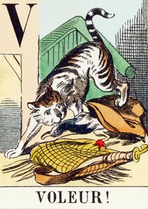 V：Voleur！ -狩猎字母，约1890年（雕刻） 作者 不明