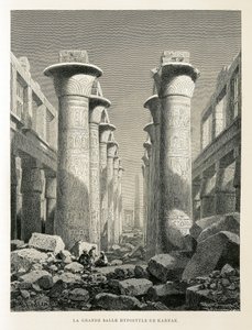 埃及卡纳克大神殿景观 插图来自《埃及地图集 作者 未知艺术家