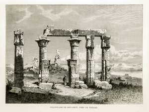 View of the ruins of Medamot Temple near Thebes, Egypt Illustration from the Atlas of Egypt 作者 不明