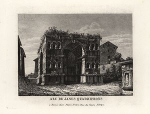 View of the ruins of the Arch of Janus Quadrifrons, Rome 作者 不明