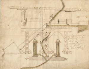 Wednesbury-倾斜引擎：钢笔和墨水绘图，nd [c 1710] 作者 不明