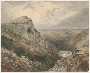Wetton Dale：水彩画，nd [？19th cent] 作者 不明