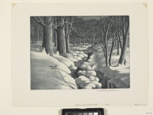 冬景（蚀刻版画和干点版画） 作者 未知艺术家