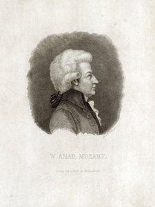 Wolfgang Amadeus Mozart engraving. 作者 不明
