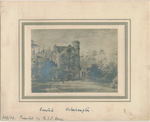 伍尔弗汉普顿-Dunstall Hall：水彩画照片，nd [c 1860] 作者 不明
