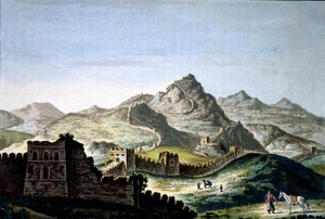 中国长城，约 1820 年（雕刻） 作者 未知艺术家