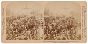 "1899 年，阿拉巴马州塔斯基吉市布克-华盛顿学校的女孩们，麦金利夫人在附近的马车上（照片）