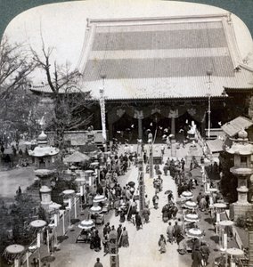 1904年，日本东京，浅草寺南面 作者 安德伍德和安德伍德