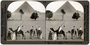 1905年，埃及吉萨大金字塔。 作者 安德伍德和安德伍德