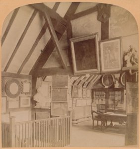 1900年，英格兰埃文河畔斯特拉特福莎士比亚故居图书馆。 作者 安德伍德和安德伍德