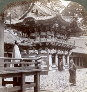 1904年，日光，日本Yakushi佛教寺院的Yomeimon门