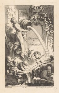 有女人、人鱼和孩子的喷泉
Diverses Fontaines（物品上的系列名称） 作者 约翰·格奥尔格·赫特尔（一）