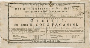 Niccolo Paganini  - 海报 作者 不明