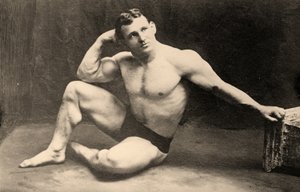 重量级摔跤手，Johann Lem，c.1910的肖像
