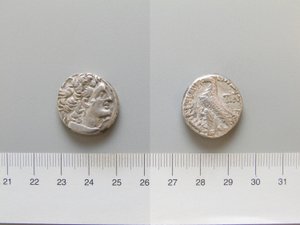 来自埃及的埃及国王托勒密十二世的四分金币 作者 不明