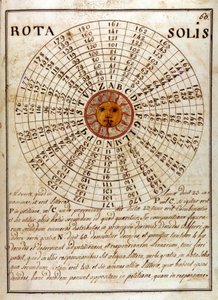 Giovanni Pico della Mirandola (1463 - 1494) (Jean Pic de la Mirandole) 的手写页面 - 在“” Compendium Artis Magnae et cabalisticae “” 作者 未知艺术家
