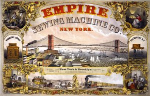 缝纫机广告 "Empire Sewing Machine, New York"，约1870年。 作者 未知艺术家
