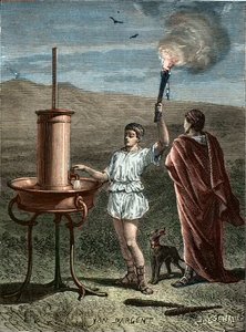 Aeneas Tacticus或战术家发明分阶段信号系统公元前336年--Enee le Taccien--Aeneas le tactician在公元前336年发明了短语信号的艺术--战术家Aeneas在公元前336年发明了短语信号的艺术。 作者 未知艺术家