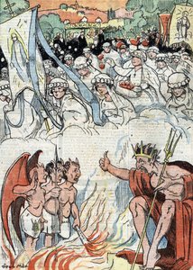 在禁止宗教公共活动一段时间后，法国重新开始了游行和朝圣活动 插图来自 1921 年 5 月的 "Le pelerin "杂志 作者 未知艺术家