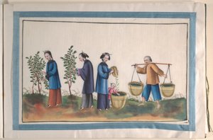 包含 12 幅制作丝绸人物画的画册 作者 未知艺术家