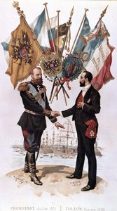 亚历山大三世在签署法俄贸易协定时（喀琅施塔得1891-土伦1893），比安切蒂收藏 作者 未知艺术家