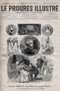 小亚历山大-大仲马--荣誉军团大军官和他的一些作品--1895年 "Le Progres illustrious "中的雕版画 作者 未知艺术家