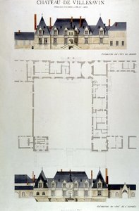 Architecture of the Château de Villesavin, Tou en Sologne, Loir et Cher (41) 作者 未知艺术家
