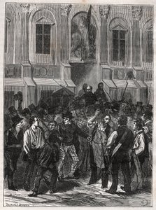 Armand Barbes，法国革命者（1809-1870），在1839年5月12日被捕前--1882年的雕刻，载于 "Histoire de dix ans: 1830-1840" Louis-Blanc（1811-1882）。 作者 未知艺术家