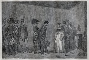 11月7日，贝里公爵夫人（1798-1870 Marie-Caroline de Bourbon-Sicily）在南特被捕。 作者 未知艺术家