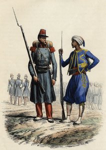 外国军团营，于1831年成立并被派往阿尔及利亚；土著提拉勒人营，于1841年成立并被派往阿尔及利亚，在Leon Galibert的 "L