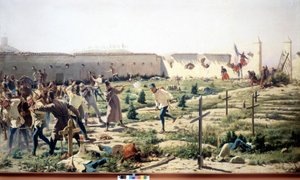 1859 年 6 月 24 日，伦巴第大区索尔费里诺之战与法国-撒丁岛和奥地利军队交战。 Museo del Risorgimento。 米兰 作者 未知艺术家