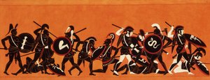 希腊人和特洛伊人之战（特洛伊战争）1808-1810（绘画） 作者 未知艺术家