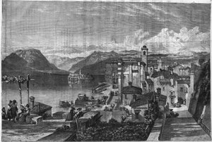 意大利马焦雷湖(Lago Maggiore in Lombardy)的Borromees群岛：Isola Bella(Ila-Bella)的景色。L
