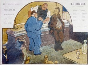 巴黎咖啡馆：锌 - 绘画，19 世纪后期，Carnavalet。 作者 未知艺术家