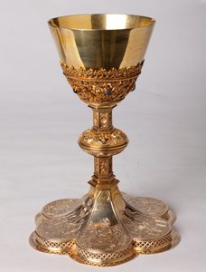 圣杯。 金匠，珠宝。 16 世纪原件的 19 世纪副本。 作者 未知艺术家
