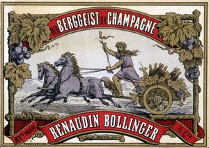 香槟酒标签 "Renaudin Bollinger"。 作者 未知艺术家