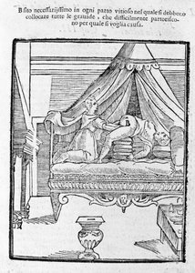 Scipione Mercuri 的“Della Commare”之后的分娩场景 作者 未知艺术家